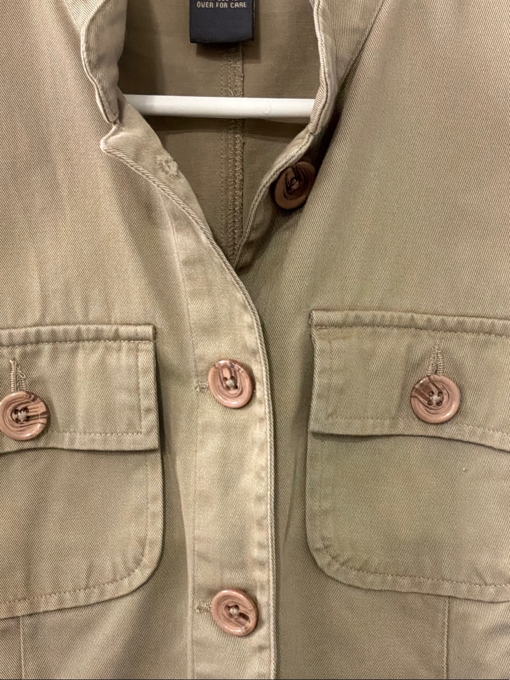 Van Huesen Women's Khaki Button-Front Utility Jacket - Picture 1 of 5